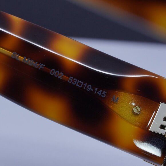 Saint Laurent SL M94/F 002 Cat Eye Sunglasses - Havana/Green - Picture 8 of 12